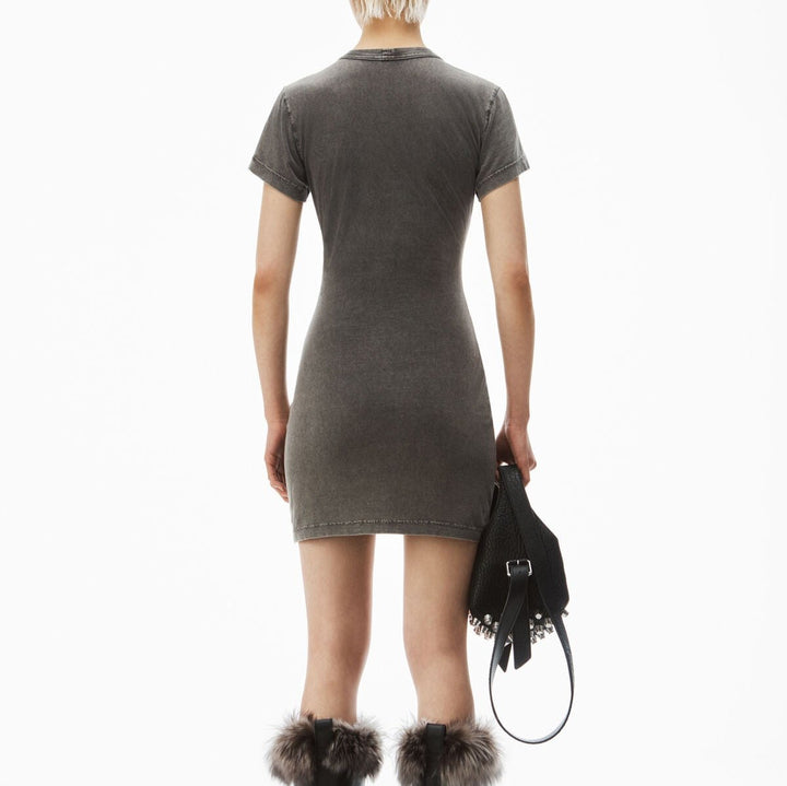 Alexander Wang - ブレード エンボスロゴ コットン ミニドレス