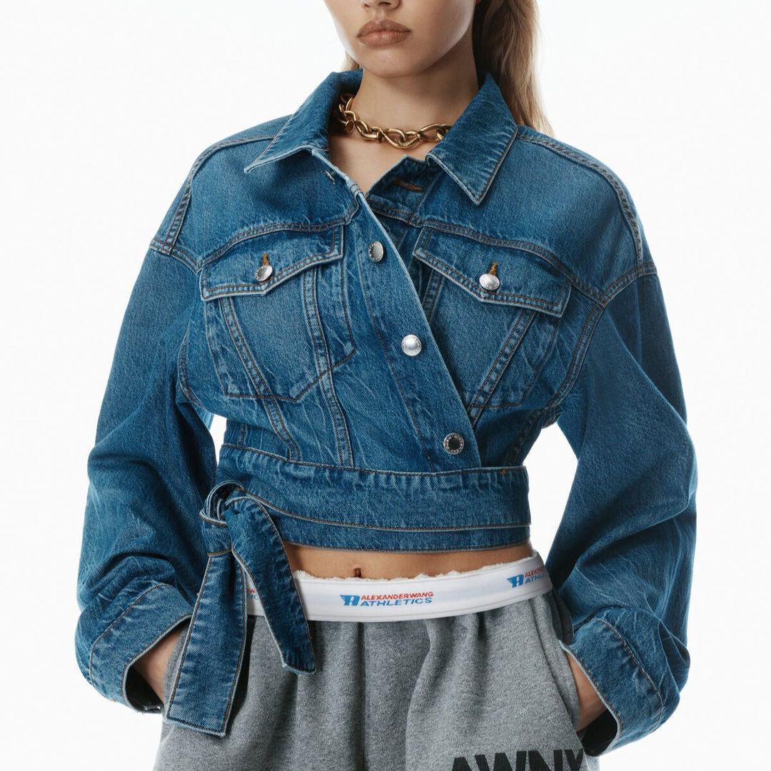 Alexander Wang - リジェン コットンデニム ラップジャケット