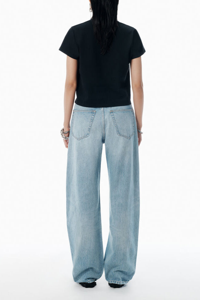 Alexander Wang - フロート ブリーチブルー ミッドライズジーンズ