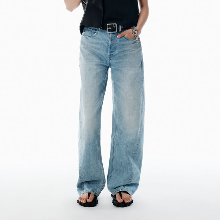 Alexander Wang - フロート ブリーチブルー ミッドライズジーンズ