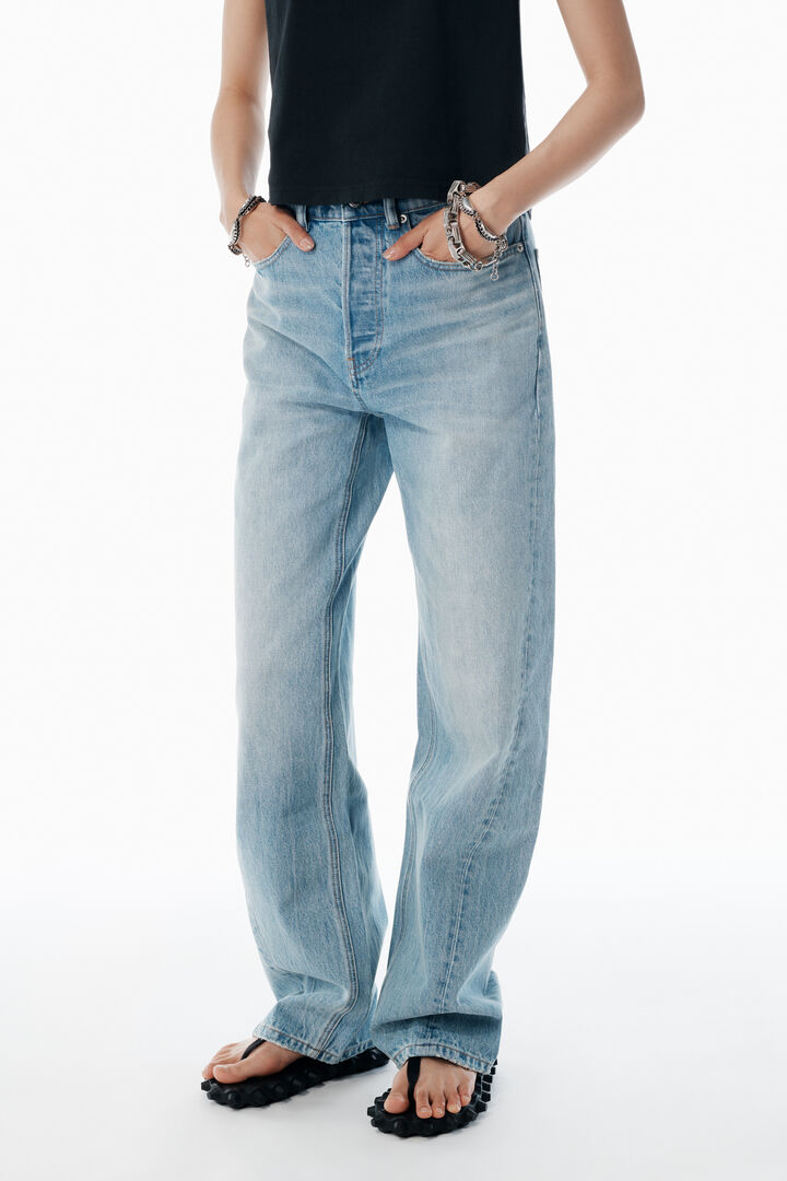 Alexander Wang - フロート ブリーチブルー ミッドライズジーンズ