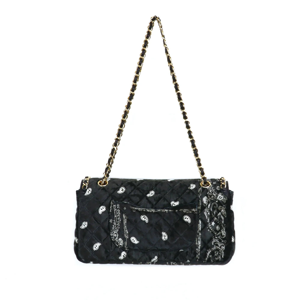 THE WORLD IS YOURS - Paisley Quilting Chain Bag 30(GOLD)