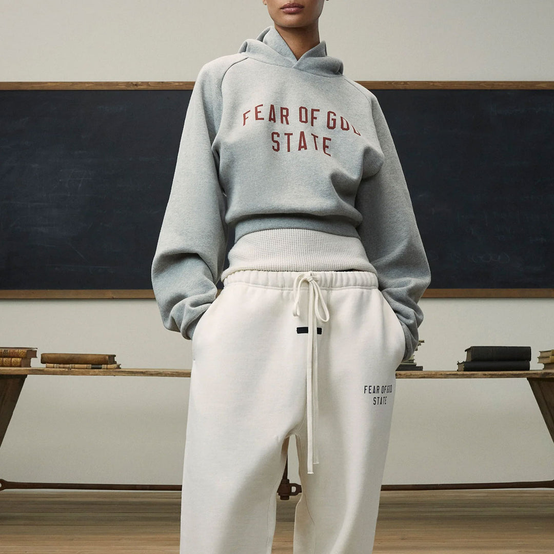 Fear of God ESSENTIALS - Womens FLEECE CROPPED HOODIE