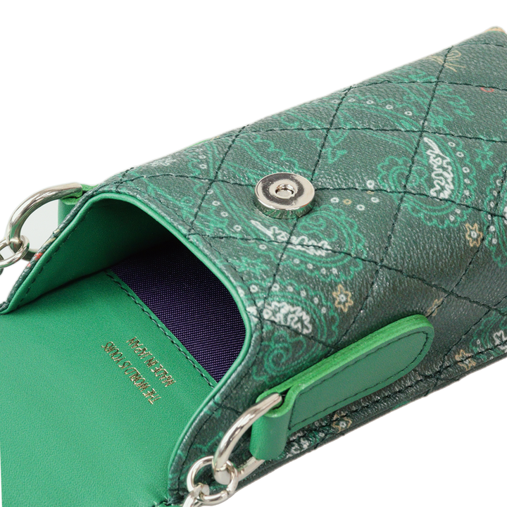 THE WORLD IS YOURS - Paisley Quilting Mini Pouch (SILVER/SHORT)