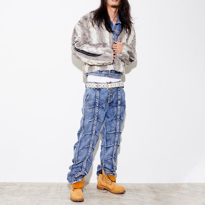 THUG CLUB - JINDO MIX Fur Jacket