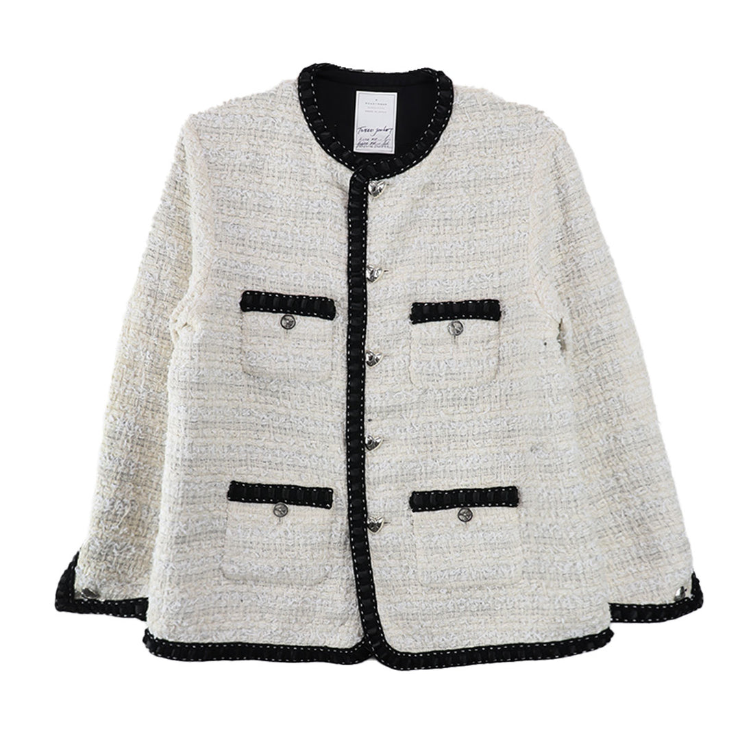 READYMADE - TWEED JKT SILVER_WHT