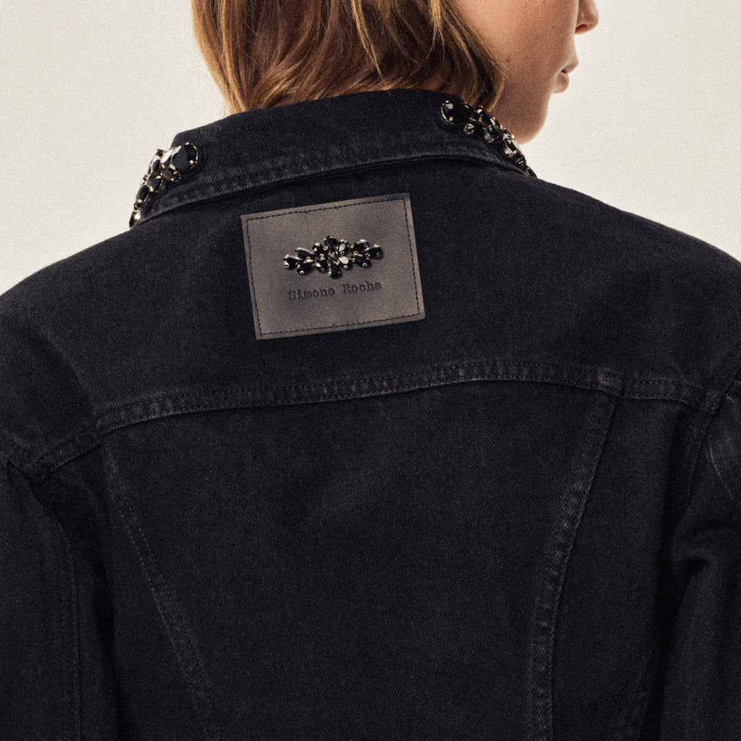 Simone Rocha - Turbo Embellished Sculpted Denim Jacket