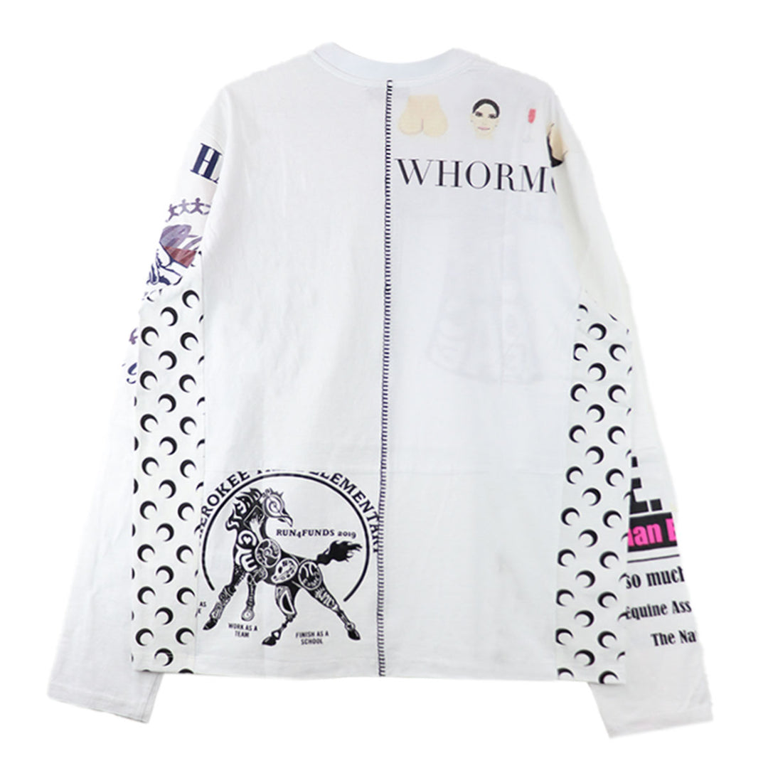 Marine Serre - REGENERATED GRAPHIC LONG SLEEVES T-SHIRT