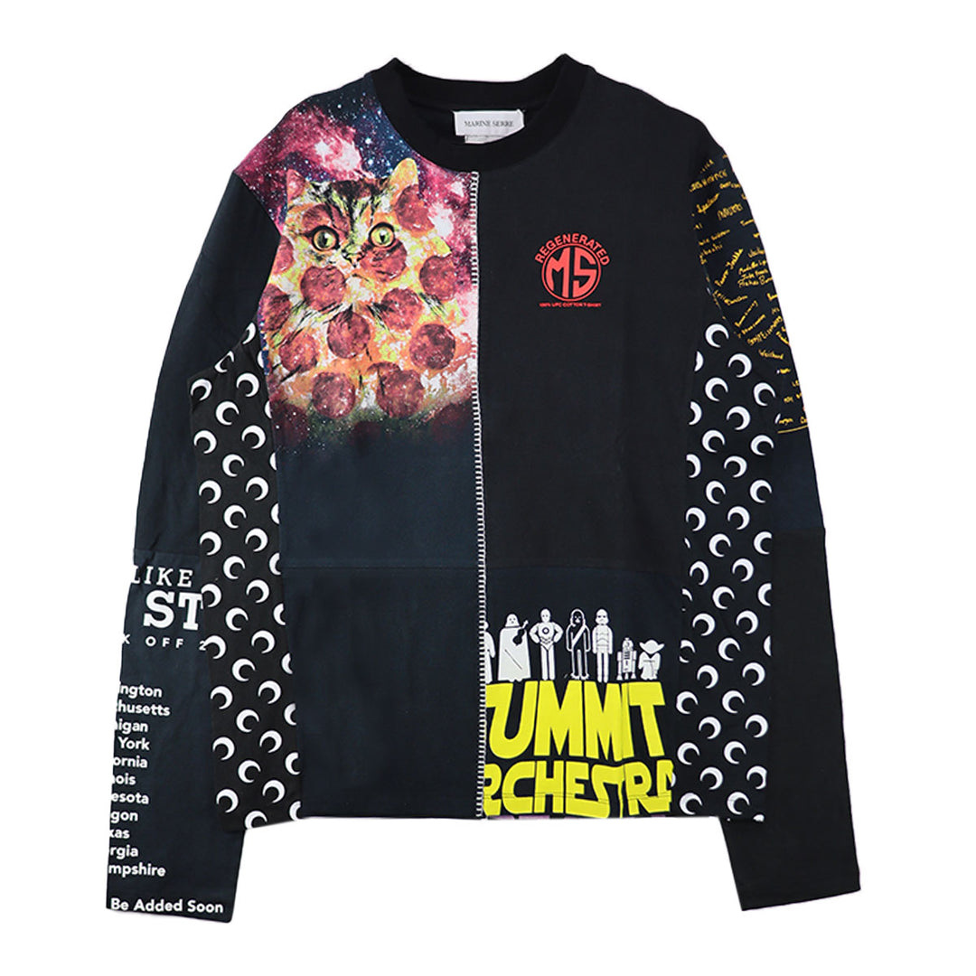 Marine Serre - REGENERATED GRAPHIC LONG SLEEVES T-SHIRT