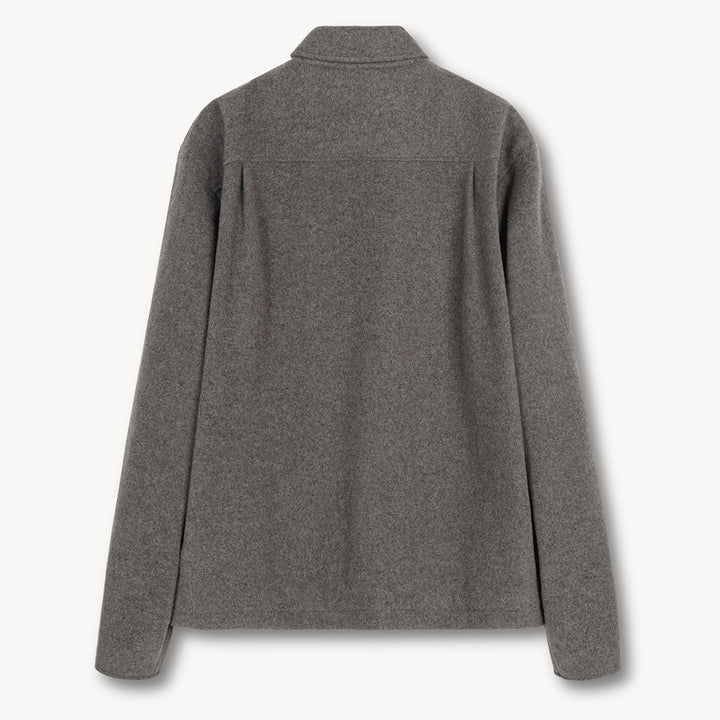 Relaxed Shirt Jacket in Wool/Cashmere