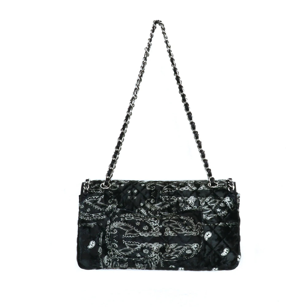 THE WORLD IS YOURS - Paisley Quilting Chain Bag 30(SILVER)
