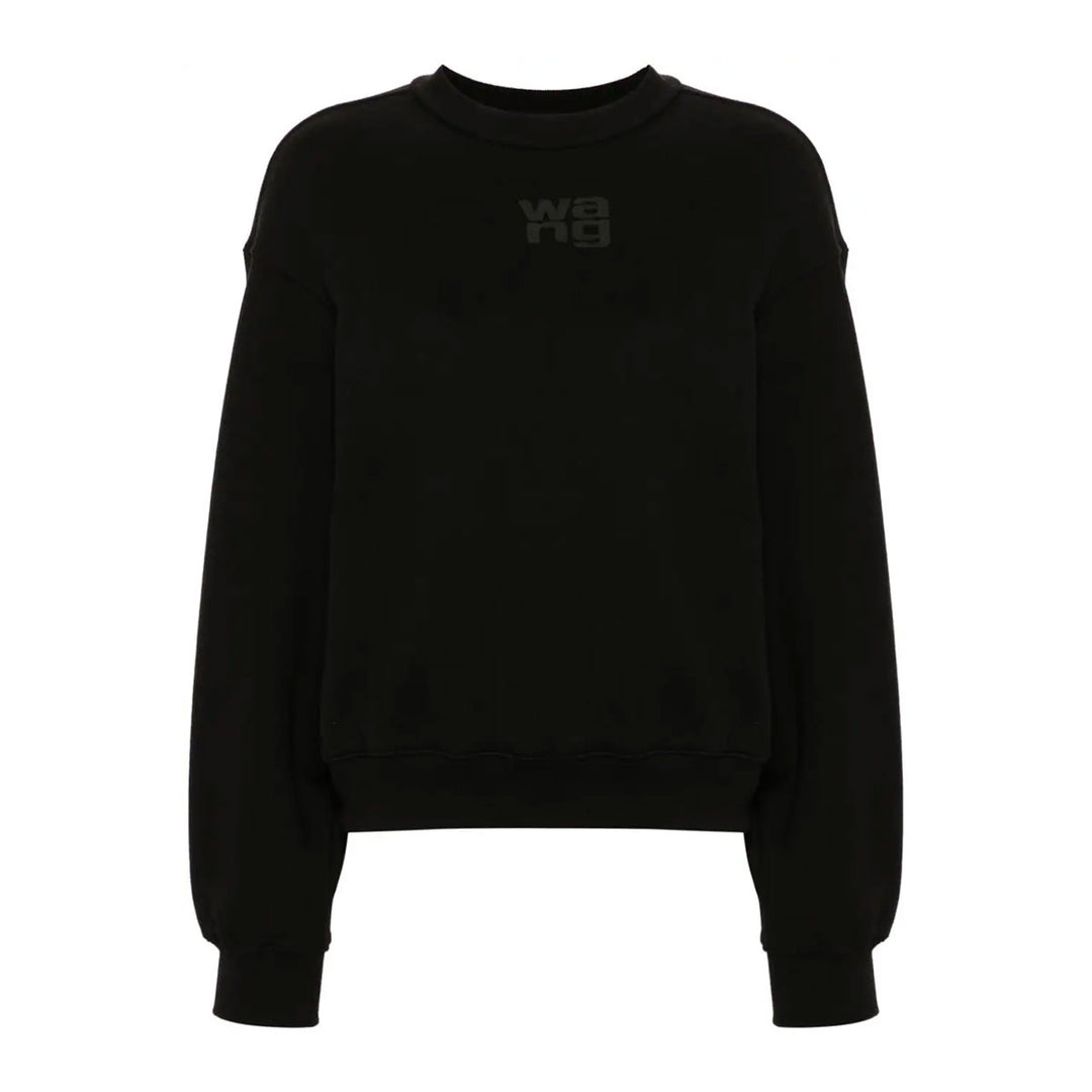 Alexander Wang - ESSENTIAL TERRY CREW SWEATSHIRT W/ PUFF PAINT LOGO