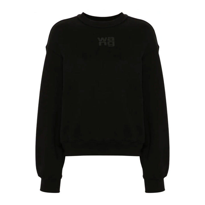 Alexander Wang - ESSENTIAL TERRY CREW SWEATSHIRT W/ PUFF PAINT LOGO