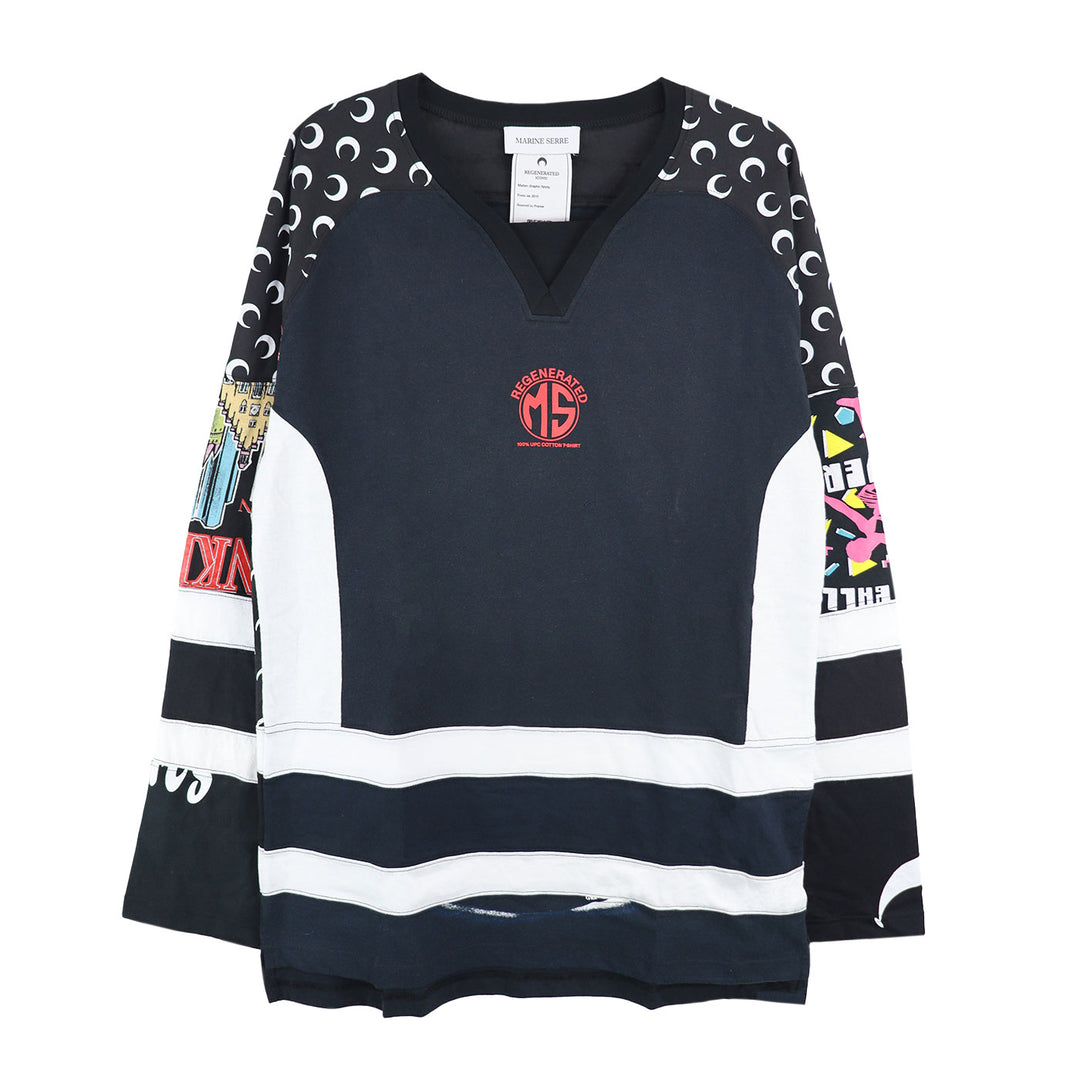 Marine Serre - Regenerated graphic-print hockey jersey【S size】
