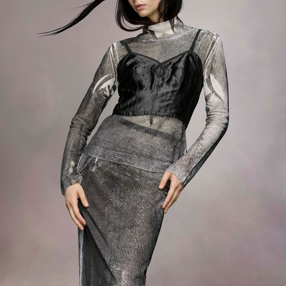 Maison Margiela - メタリックシルクトップス