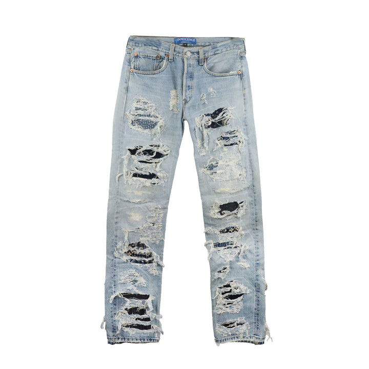 INNOCENCE NY - SASHIKO DESTROY DENIM PANTS 32