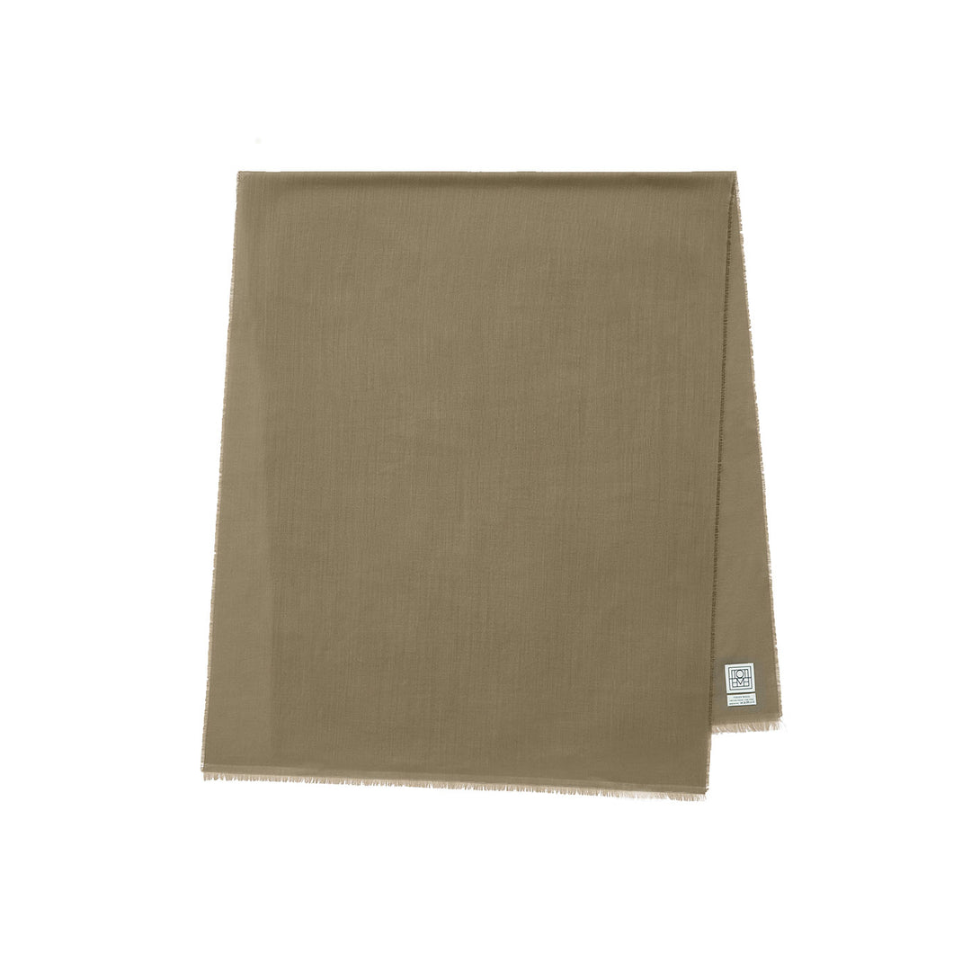 Light wool scarf hazel