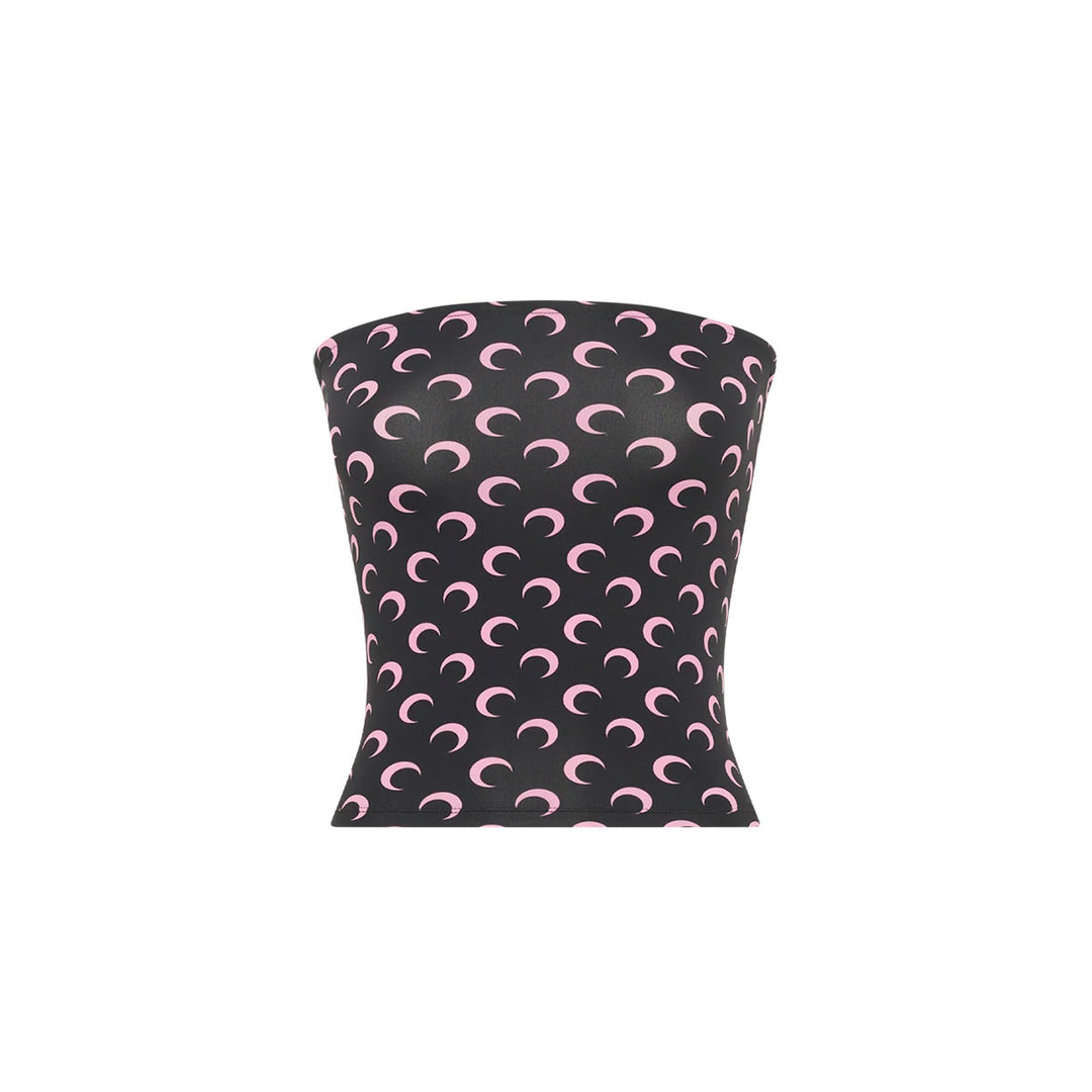 Moon Printed Jersey SleeveleSS Tube Top