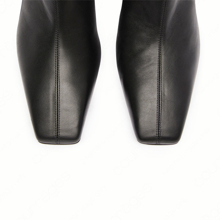courrèges - HERITAGE LEATHER ANKLE BOOTS