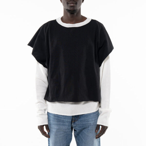 424 - DOUBLE LAYER DISTRESSED TEE