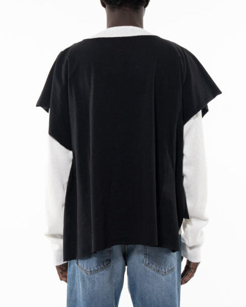 424 - DOUBLE LAYER DISTRESSED TEE