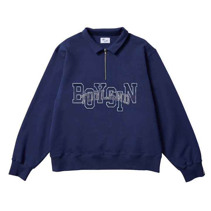 Boys in Toyland - DAMAGE PRINT HALF ZIP SWEAT