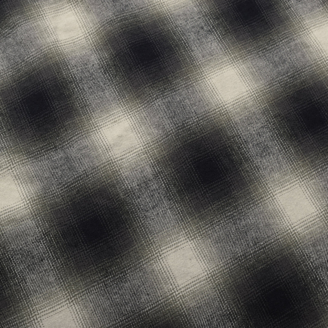 C. Flannel Ombre Open Collar Shirt