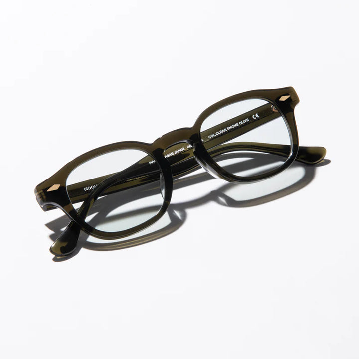 NOCHINO OPTICAL - NOCHINO #6 CLEAR SMOKE OLIVE × GREY GREEN to D.GREY (調光モデル)