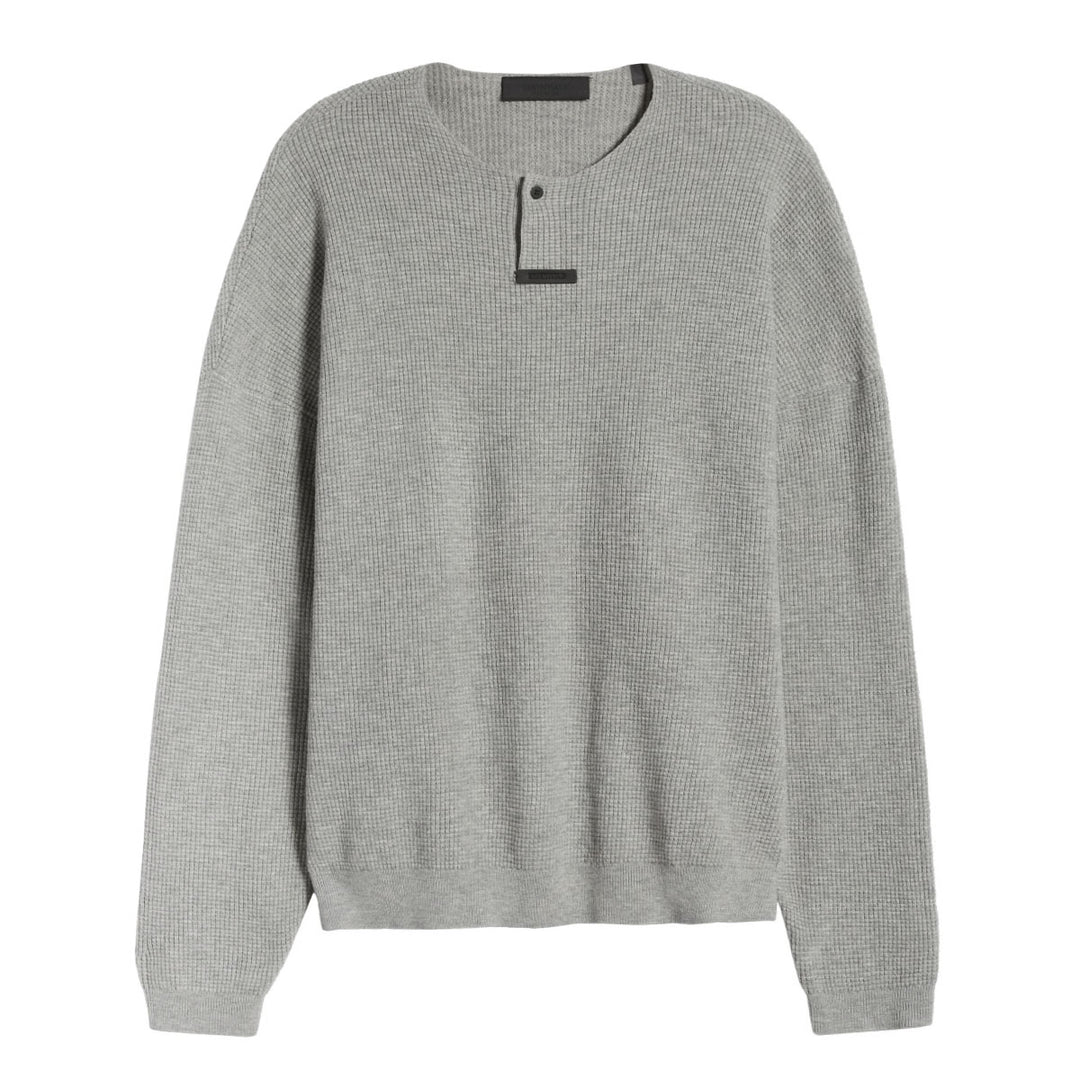 Fear of God ESSENTIALS - WAFFLE HENLEY SWEATER