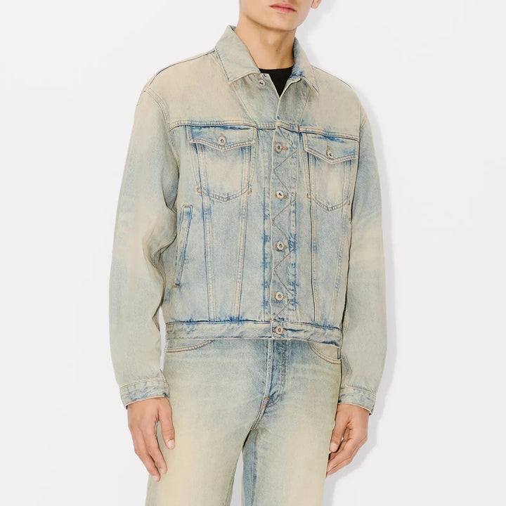 KENZO - 'KENZO DRAWN VARSITY' デニム トラッカー ジャケット