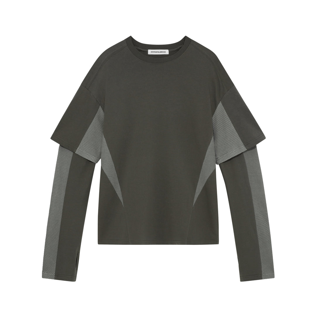 Diffraction Knit Layered Long Sleeve