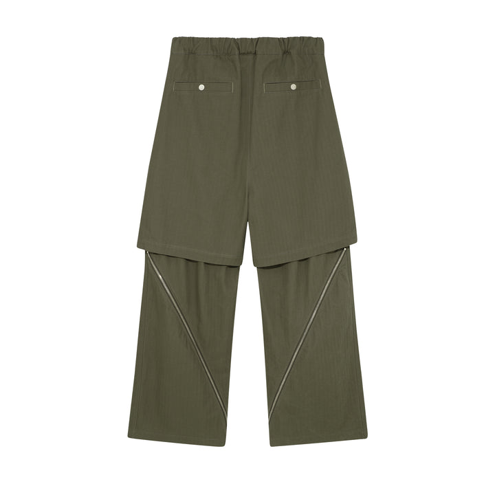 Double Layered Zip Trousers