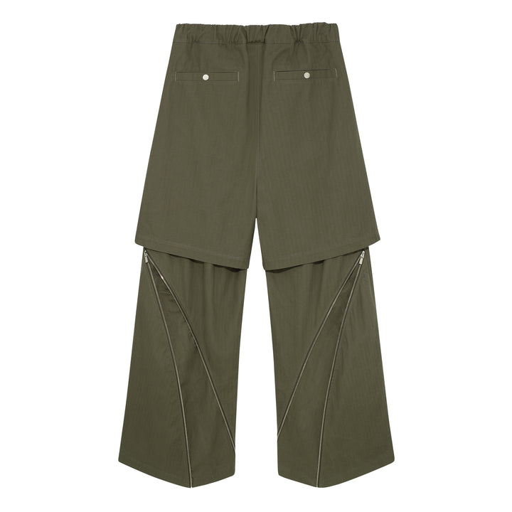 Double Layered Zip Trousers