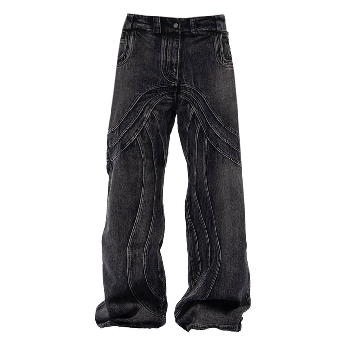 NO FAITH STUDIOS - HEAVY WAVE DENIM USED BLACK