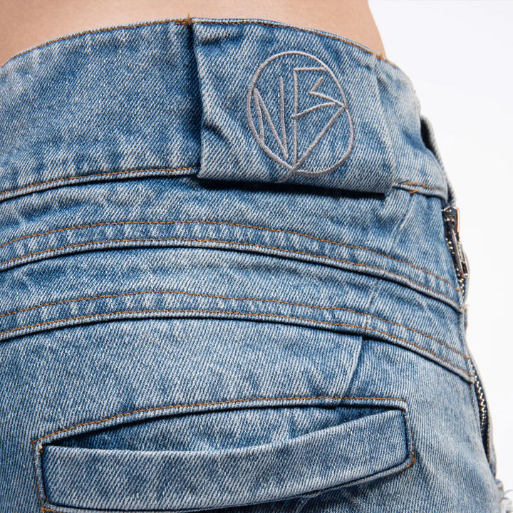 NO FAITH STUDIOS - HEAVY WAVE DENIM USED VINTAGE LOOK