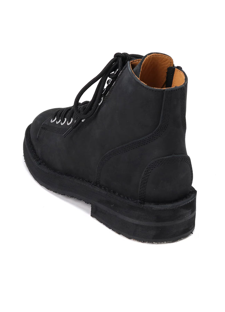 Mat Smooth Leather Zip Biker Boots