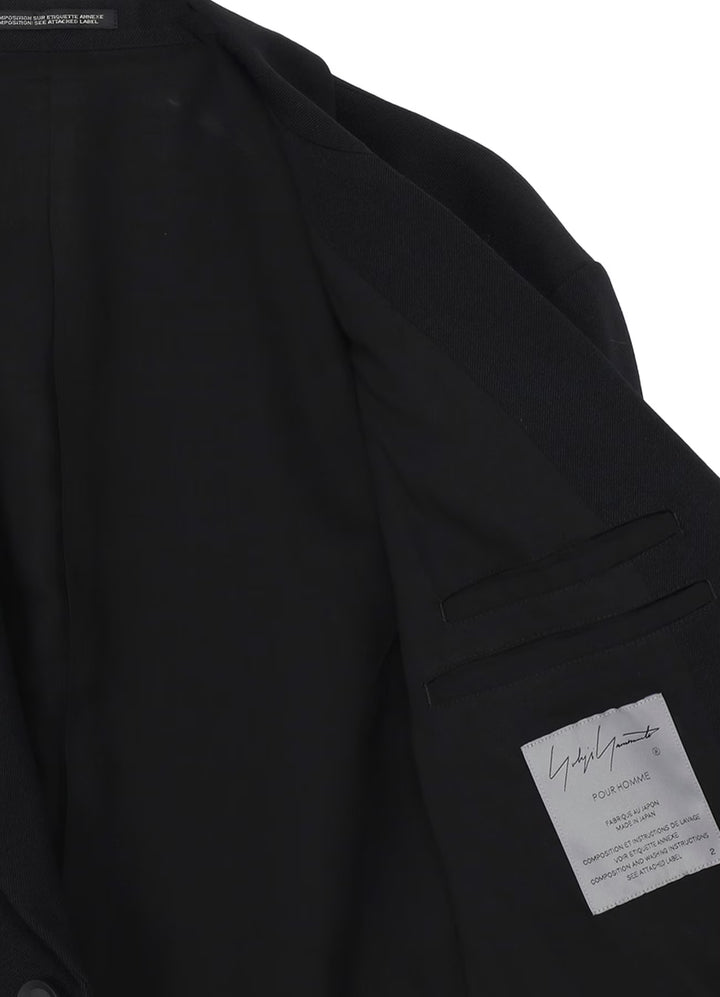 Yohji Yamamoto - ARMY GABARDINE 3 BUTTONS PEAKED JACKET