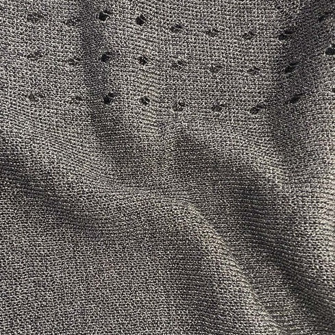 Marine Serre - METALLIC POINTELLE KNIT CROPPED TOP