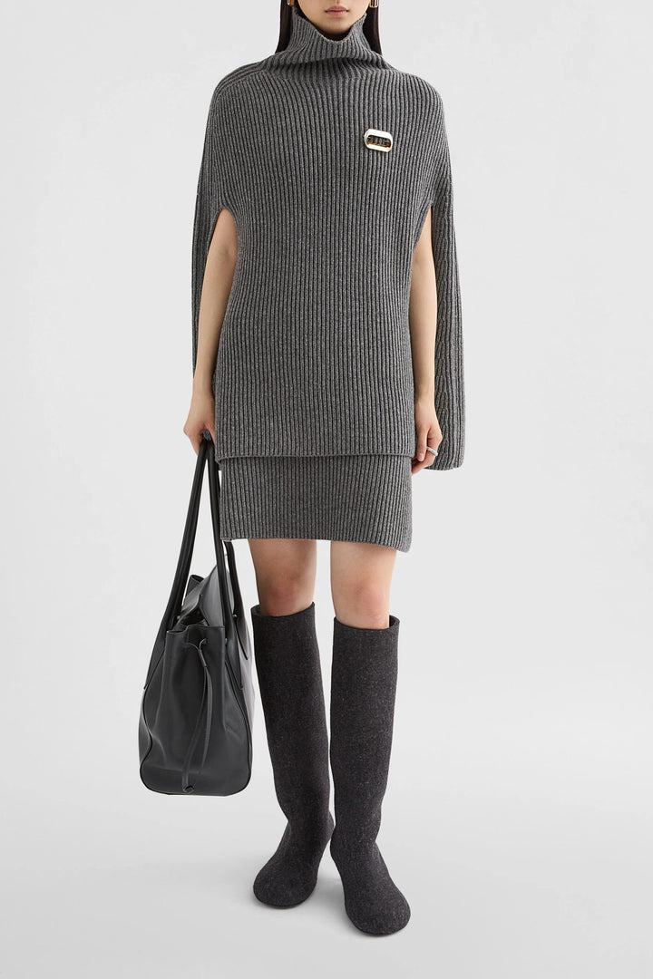 Jil Sander - ウールニット ミニスカート