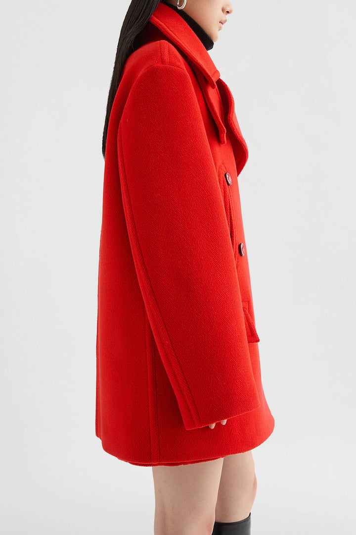 Jil Sander - ウールシェブロン コート