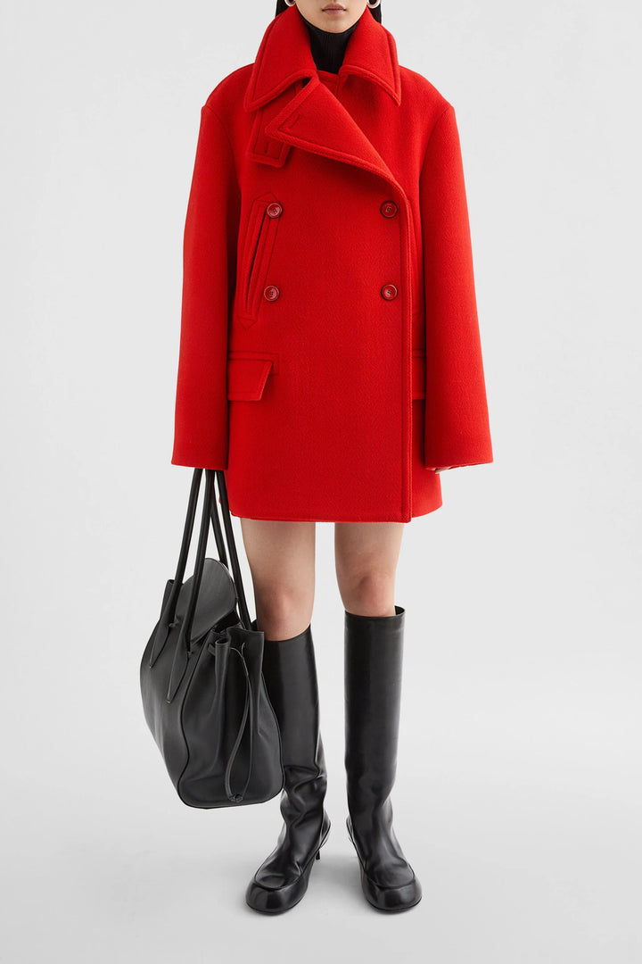 Jil Sander - ウールシェブロン コート
