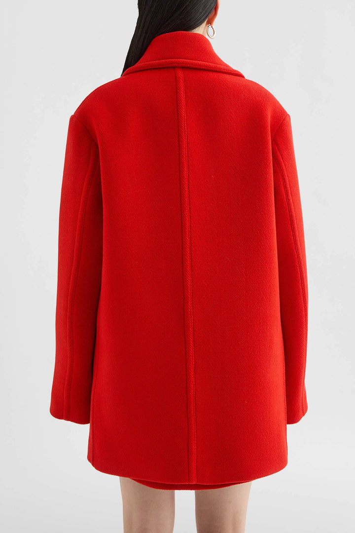 Jil Sander - ウールシェブロン コート
