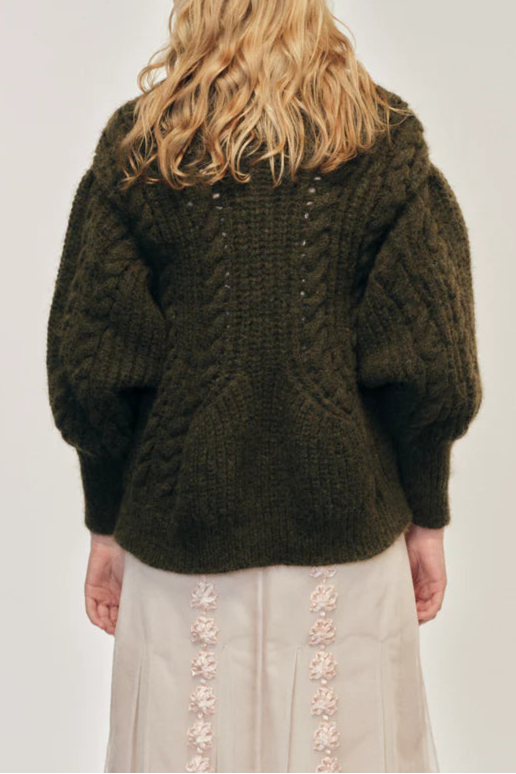 Simone Rocha - Sculpted Chunky Knit Chain Detail Cardigan