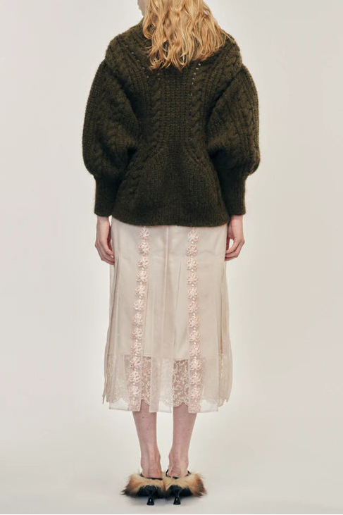 Simone Rocha - Sculpted Chunky Knit Chain Detail Cardigan
