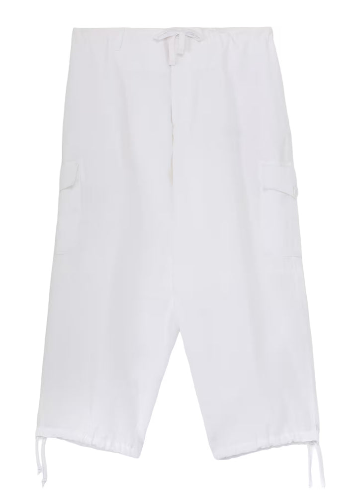 Ys for men - Y's for men x 120% LINO LINEN STRING PANTS WITH SIDE OUT POCKET