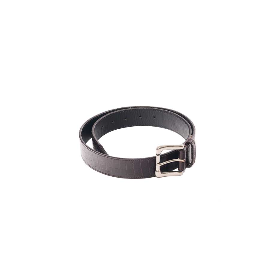 Omar Afridi | Embossed Crocodile Belt