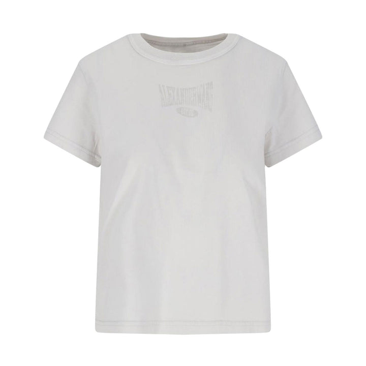 Alexander Wang - ディストレストロゴ シュランケンコットンTシャツ