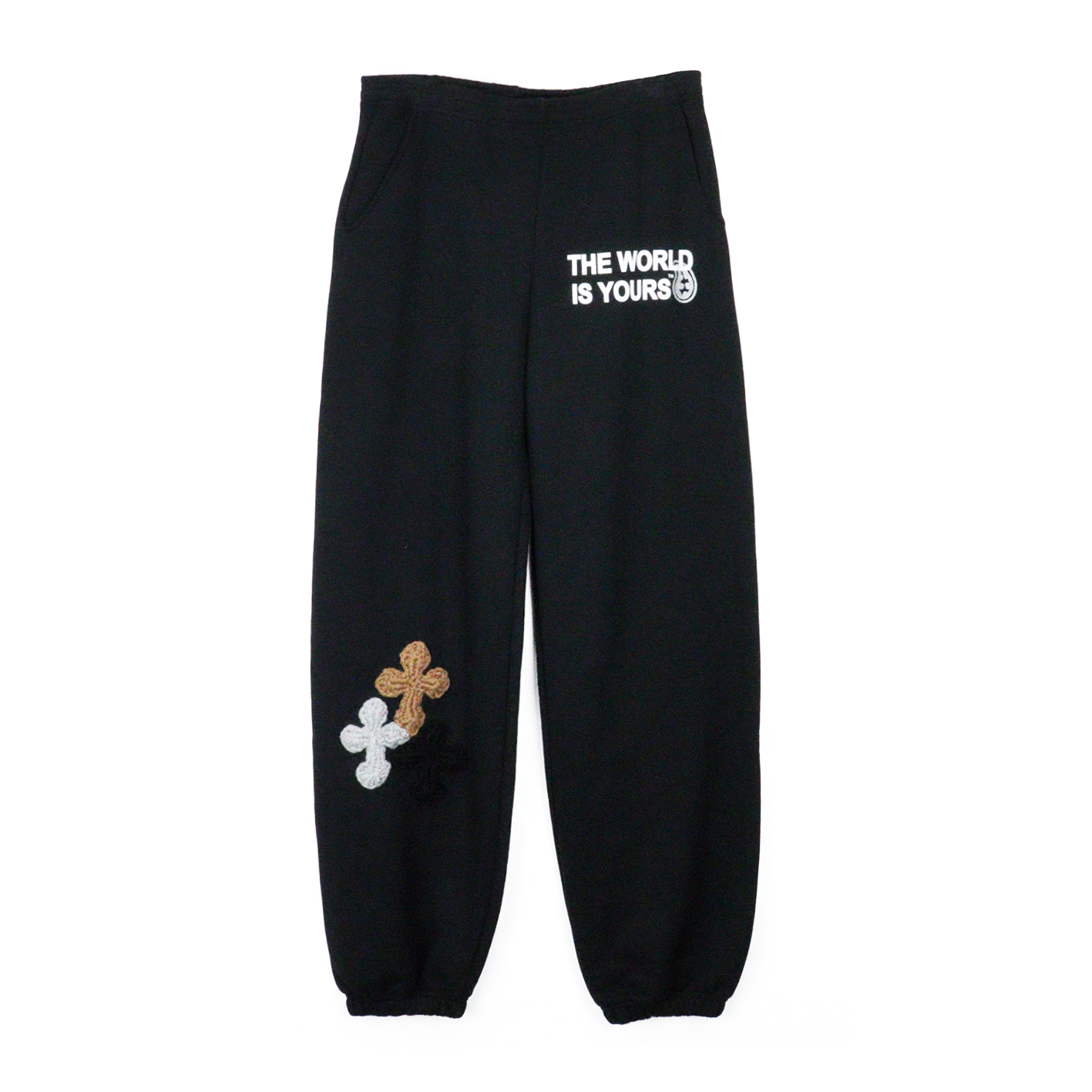 THE WORLD IS YOURS × Y.A.R.N | 3D Cross Logo Sweat pants