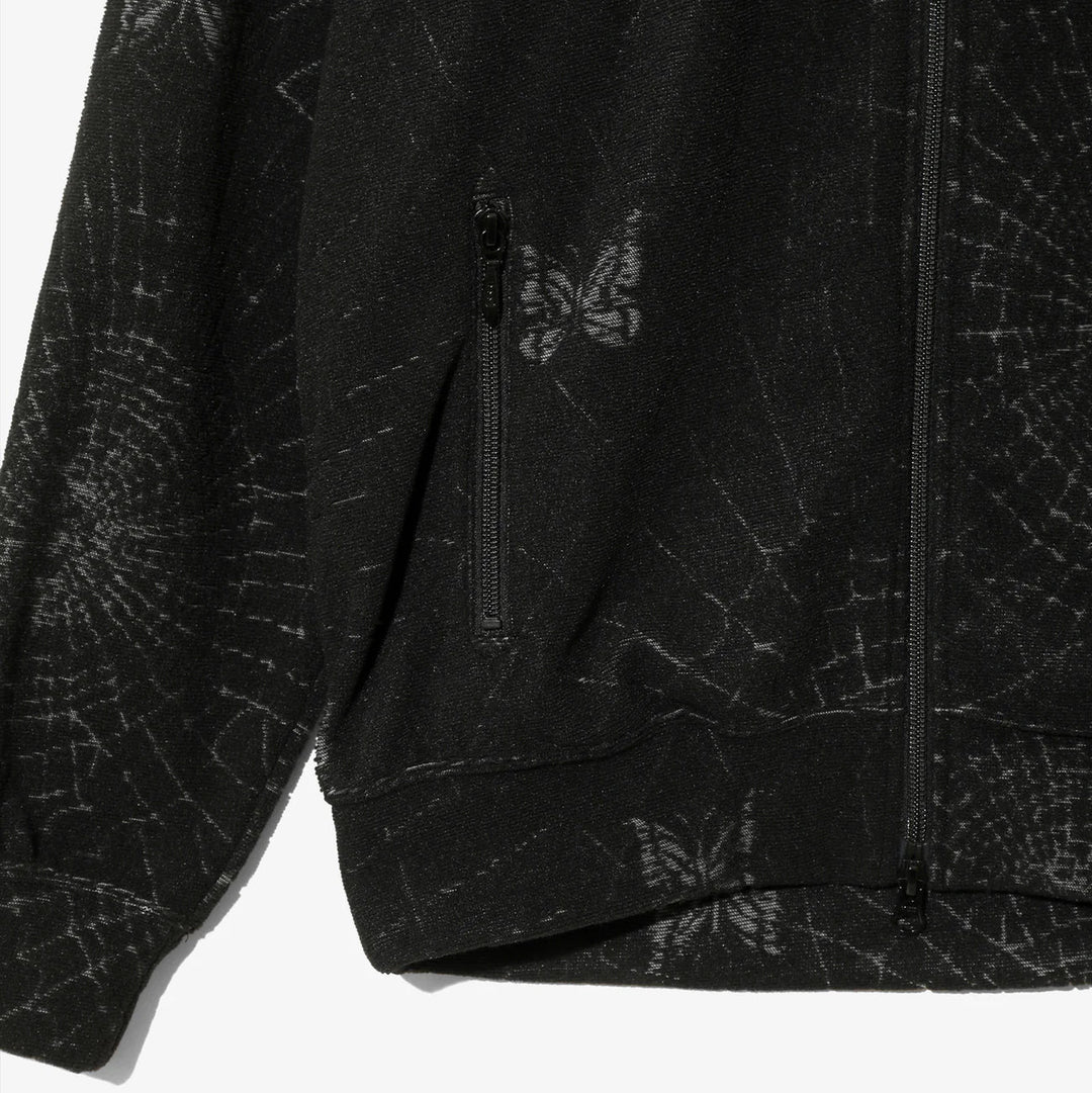 Needles - Rib Collar Track Jacket - Pile Jacquard / Spider Web