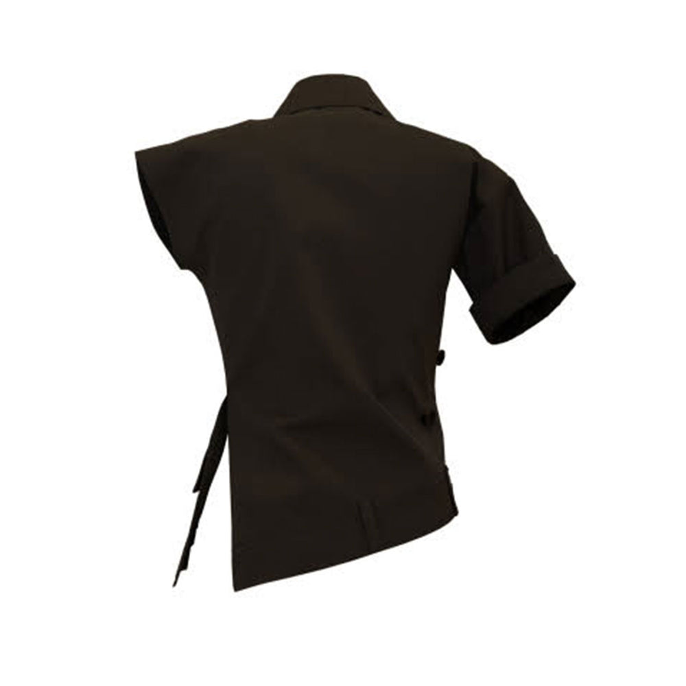 Rokh - MUTI BUTTON TWISTED COLLARED TOP